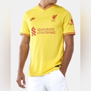 Liverpool Nike 2021/22 Third Vapor Match Stadium Jersey Yellow Sz Large (boys)